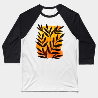 Black branches - orange background Baseball T-Shirt